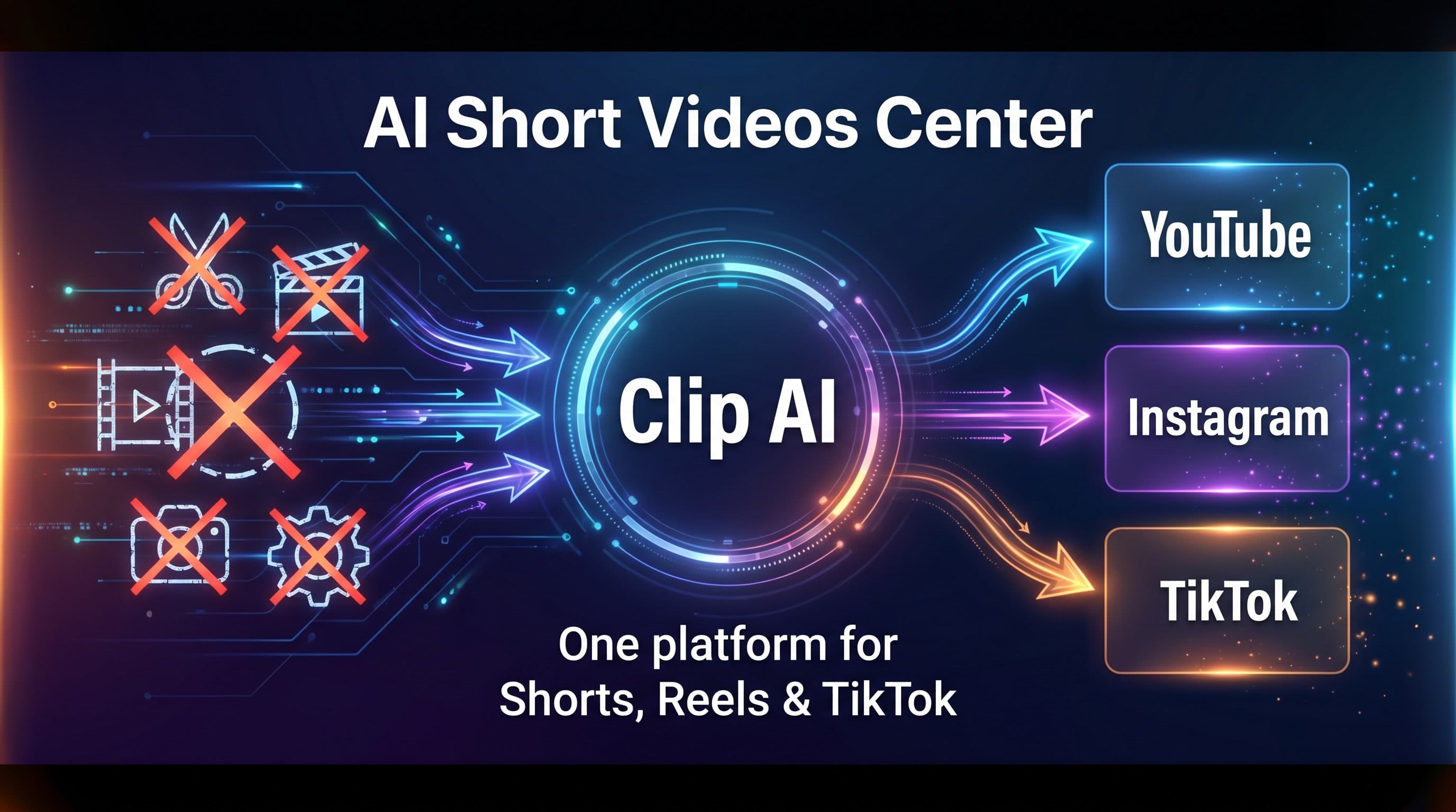 Clip AI — short-form video preview in vertical frame